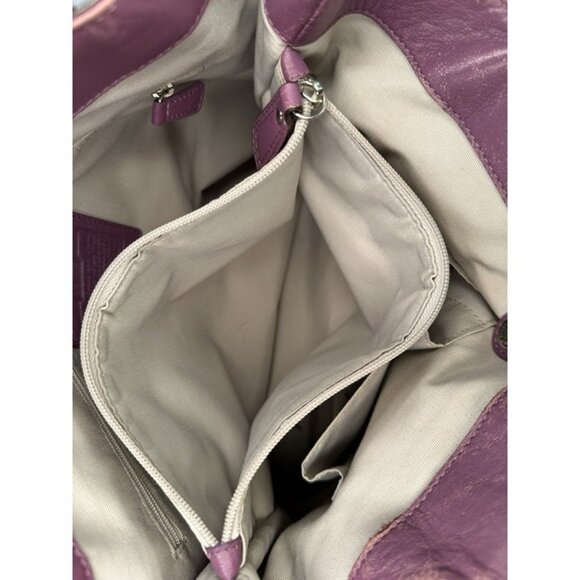 Coach Soho North South Purple Leather Satchel #F17216 - Picture 11 of 12